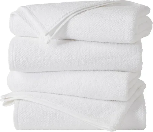Miniatura 58 de Great Bay Home Toalla de baño blanca – Toalla de baño de gran tamaño 100% algodón de 68 x 35 pulgadas – Absorbente, de secado rápido, toalla de baño
