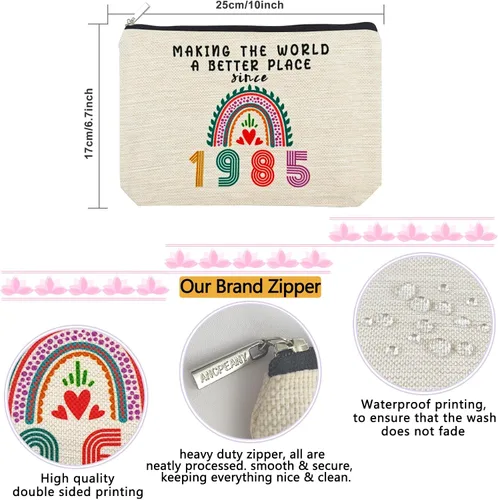 Miniatura 2 de ancpeany Regalos de cumpleaños número 41 para mujeres, ella, decoraciones de cumpleaños 41, bolsas de maquillaje, ideas de regalo para mamá, esposa