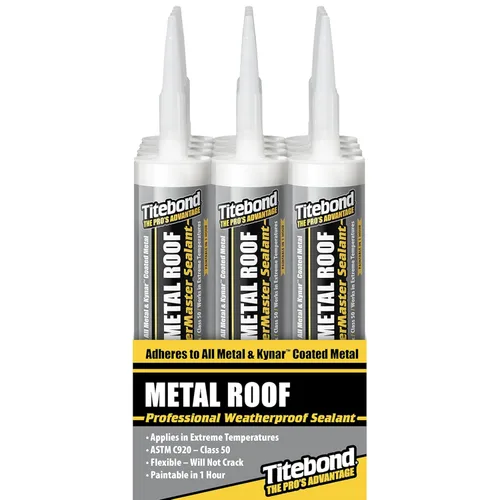 Miniatura 12 de Titebond WeatherMaster 61051 Sellador de techo de metal, blanco, 9.5 onzas
