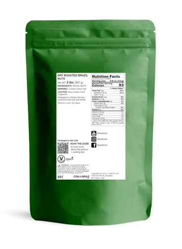 Miniatura 2 de Food to Live Nueces de Brasil tostadas en seco, 2 libras, sin sal, enteras, tostadas al horno, sin aceite añadido, sin cáscara, vegano, kosher, a