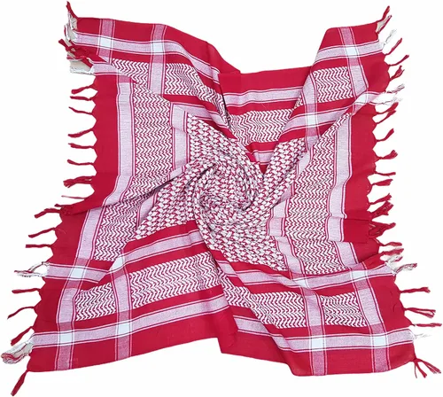 Miniatura 9 de Elu Bufanda Shemagh para hombre - Mujer/100% algodón militar Shemagh Keffiyeh Bufanda Arafat Tactical Desert Rave Bandana para la cabeza
