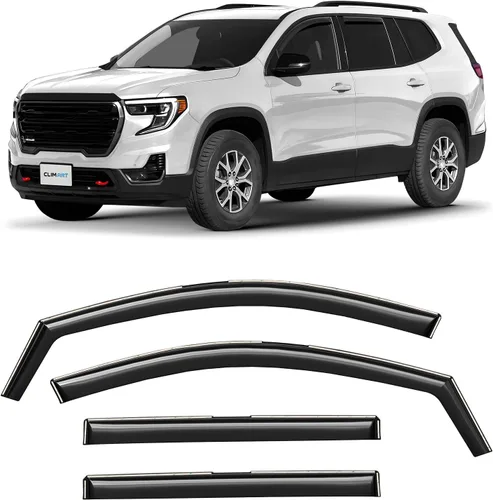 Miniatura 9 de CLIM ART Deflectores de lluvia increíblemente duraderos en el canal para Chevrolet (Chevy) Silverado/GMC Sierra 1500 2007-2013 de cabina extendida