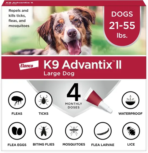 Miniatura 12 de K9 Advantix II - Tratamiento y prevención veterinario recomendado para pulgas, garrapatas y mosquitos para perros grandes Perros 9.5-25 kg