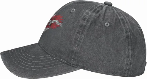 Miniatura 4 de Cowboy Hat Trendy Hats for Man and Women Djustable Four Season Outdoor Baseball Cap of Hell Skull with Angel Deep Heather