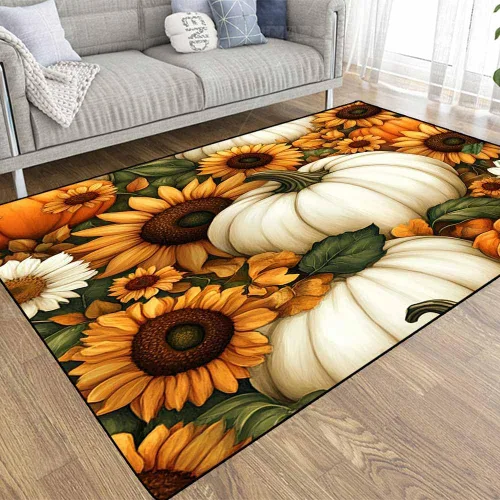 Miniatura 40 de TOMWISH - Alfombra abstracta pintada a mano en blanco y negro con pintura dorada, sala de estar, dormitorio, decoración de suelo, alfombra