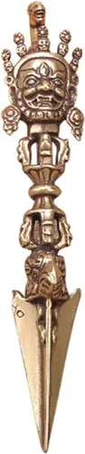 IMIKEYA Maja de latón Vajra Vintage Decoración para el hogar Vintage Decoración del hogar Vajra Dorge Maja de latón Estatua de Buda Ornamento de