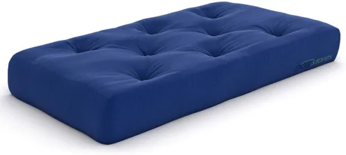Miniatura 44 de Nirvana Futons Colchón de futón completo de 6 pulgadas, sarga azul marino, fabricado en Estados Unidos Azul marino (Navy Twill)