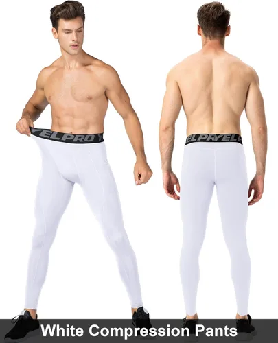 Miniatura 51 de SPVISE Pantalones de compresión para hombre, leggings para deportes, gimnasio, mallas atléticas frescas y secas, capa base para correr, fútbol