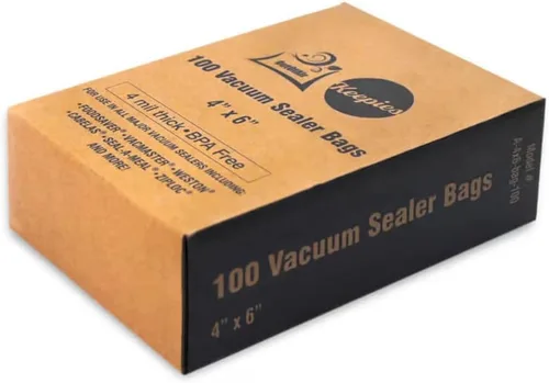 Miniatura 3 de OutOfAir 100 bolsas para sellador al vacío: bolsas precortadas de 10.2 x 15.2 cm - Funciona con FoodSaver y otras máquinas - 33% más gruesas, sin