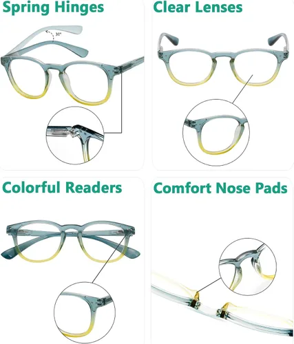 Miniatura 46 de Eyekepper Paquete de 5 lentes de lectura para mujer (uno para cada color, +0.00)
