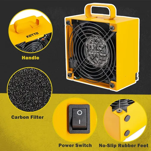 Miniatura 2 de KOTTO Absorbedor Eliminador de Humo de Soldadura Extractor de Humos Absorbedor de Prevención de Humo Ventilador de Trabajo DIY para Estación