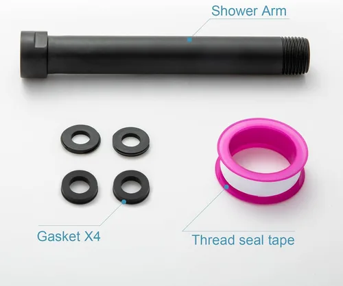 Miniatura 5 de OFFO Brazo de extensión de cabezal de ducha, extensión de brazo de ducha, extensor de cabezal de ducha hecho de acero inoxidable 304, extensión