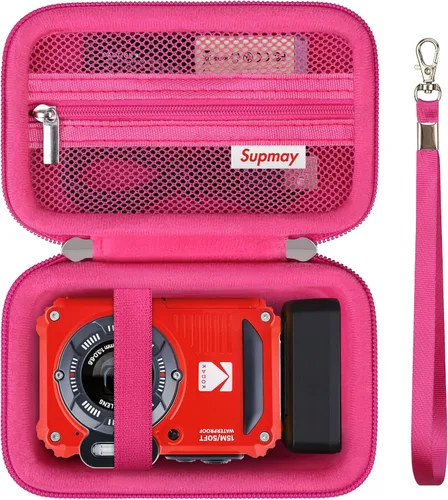 Miniatura 15 de Funda de transporte compatible con KODAK PIXPRO WPZ2, resistente al agua, a prueba de golpes, a prueba de polvo, WiFi, funda de viaje con bolsillo