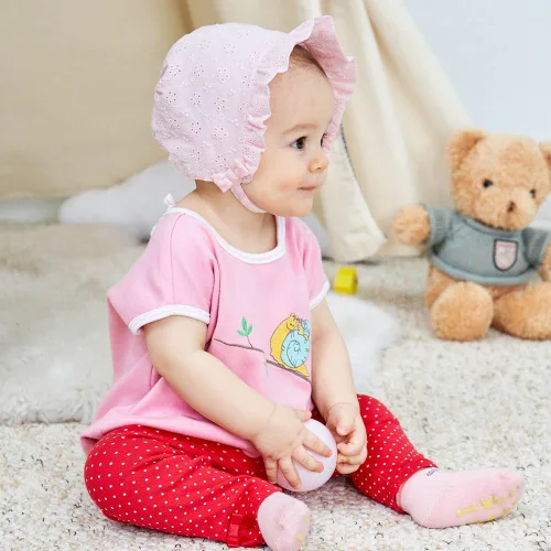 Miniatura 3 de Keepersheep Gorro de algodón con estampado de flores para bebé