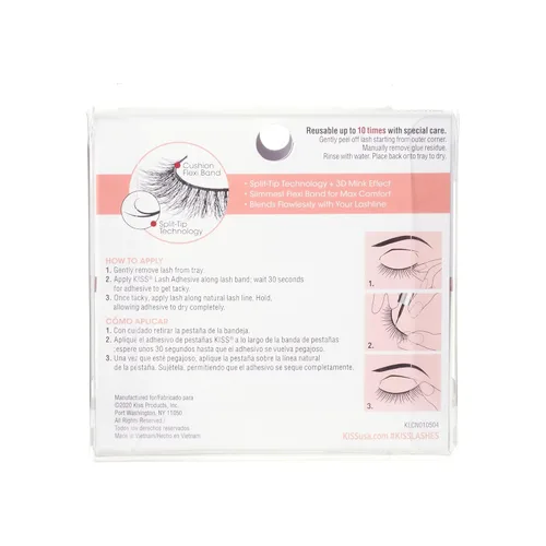 Miniatura 6 de KISS - Pestañas postizas Lash Couture Naked Drama, 14 mm, fáciles de aplicar, reutilizables, sin dañar las pestañas naturales, libres de crueldad, 1