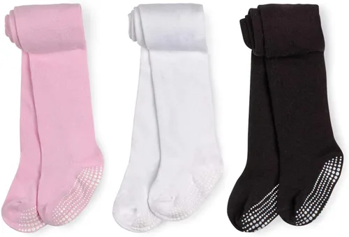 Miniatura 4 de LA ACTIVE Baby Girls Tights - Cozy Warm Cotton Cable Knit Winter Tights - Non-Skid Grip - Toddler Infant Newborn Kids