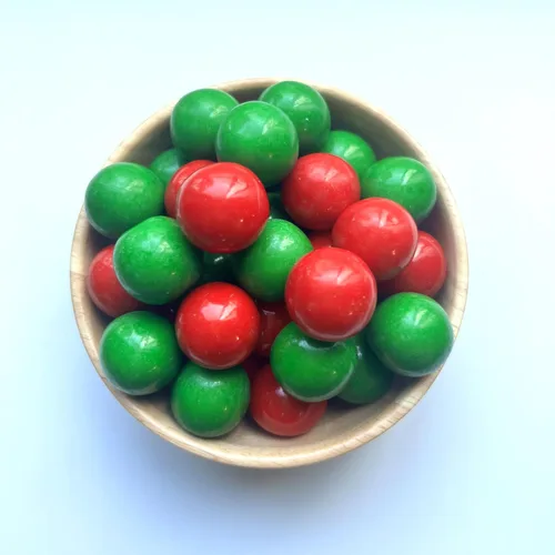 Miniatura 8 de Bolas de goma de mascar de 1 pulgada para máquina de chicle, bolas de goma de mascar de celebración (1 libra, mezcla de bebé (azul claro y blanco))