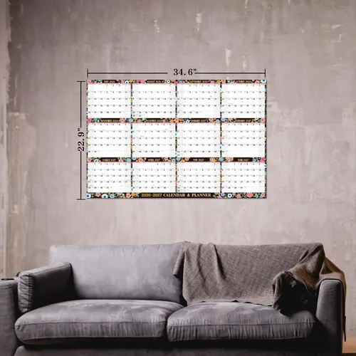 Miniatura 7 de Calendario de borrado en seco 2026-2027, calendario anual de pared 2026-2027 seco, 34.6 x 22.9 pulgadas, julio de 2026 a junio de 2027, calendario