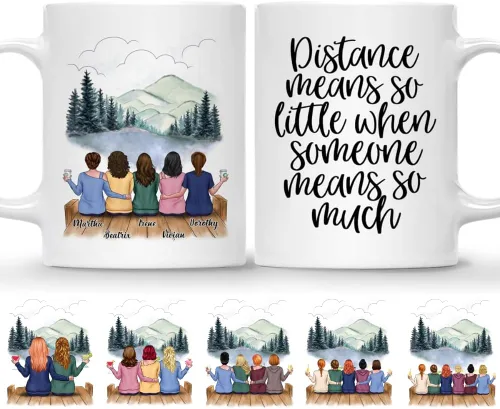 Miniatura 12 de Gossby Taza de café personalizada para hermana, regalo personalizado para hermana con diseño, nombre, perfecta para cumpleaños, Navidad, regalos