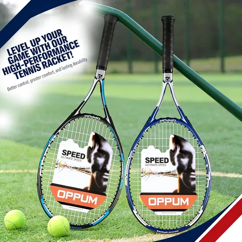 Miniatura 4 de Raquetas de tenis OPPUM PRO-500 para adultos, paquete de 2 raquetas preencordadas para principiantes e intermedios con bolsa de transporte y 2