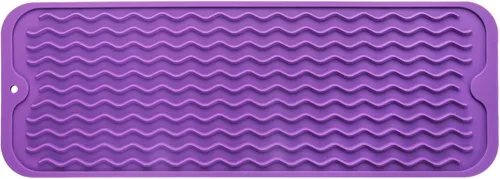 Miniatura 99 de MicoYang Alfombrilla de silicona para secado de platos para múltiples usos, fácil de limpiar, ecológica, resistente al calor, alfombrilla