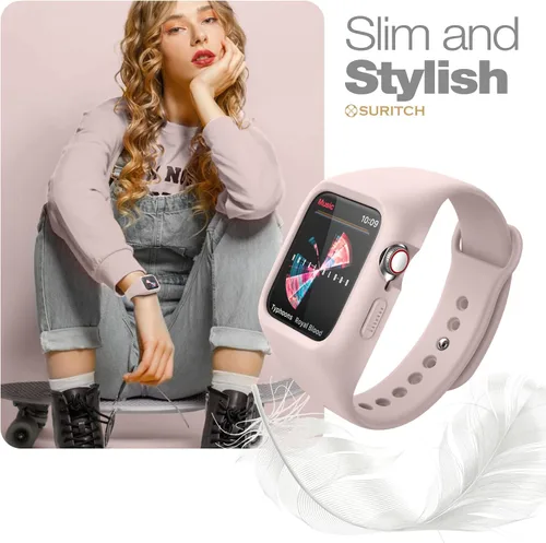 Miniatura 7 de SURITCH Correa deportiva compatible con Apple Watch SE/9/8/7/6/5/4 de 1.575 pulgadas, 1.614 pulgadas, 1.732 pulgadas, 1.772 pulgadas, correa