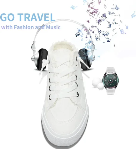 Miniatura 7 de Obtaom Zapatillas de lona para mujer, con espuma viscoelástica, cómodas, sin espalda, para vacaciones