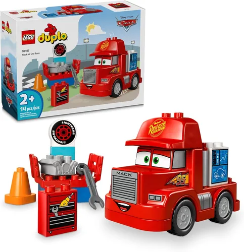 LEGO Disney Pixar Mack at The Race Cars Toys - Pixar Cars - Regalo de cumpleaños para niños pequeños, preescolar, niños y niñas, a partir de 2 años