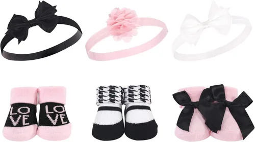 Miniatura 17 de Hudson Baby Conjunto de regalo de diadema y calcetines para niña Flor azul marino rosa