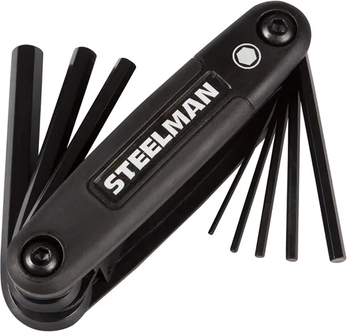 Miniatura 8 de Steelman Llave hexagonal plegable portátil multiherramienta estándar (SAE), el juego incluye 5/64, 3/32, 7/64, 1/8, 9/64, 5/32, 3/16, 7/32, 1/4