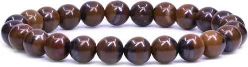 Miniatura 30 de Amandastone Pulsera elástica de cuentas redondas de 0.315 in con piedras preciosas naturales de 7 pulgadas