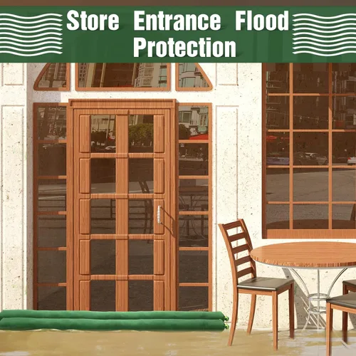 Miniatura 5 de Threan 4 Piezas Sacos de Arena Largos de Lona para Inundaciones Bolsas de Tubo de Arena Protección contra Inundaciones Engrosadas Reutilizables