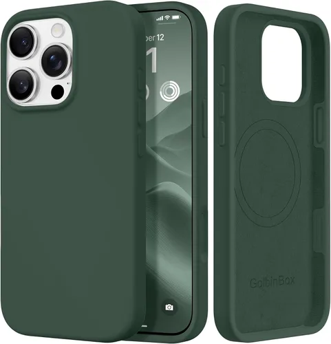Miniatura 153 de GolbinBox Funda magnética para iPhone 17, compatible con MagSafe, cubierta de silicona integrada para control de cámara, funda de silicona líquida a