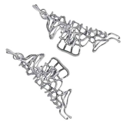 Miniatura 9 de Pinzas para el cabello de geometría plateada irregular, pasadores elegantes con diseño de lazo, adornos grandes antideslizantes y accesorios