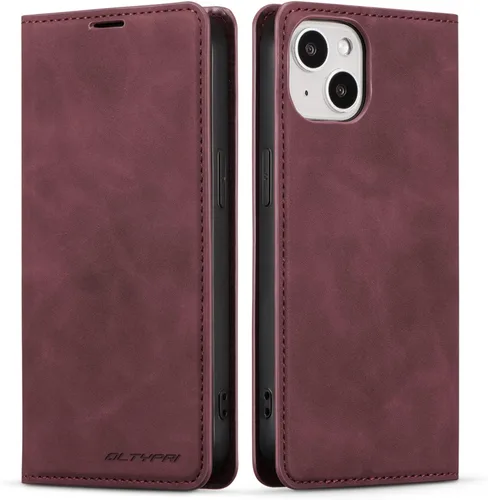 Miniatura 55 de QLTYPRI Funda para iPhone Air, Funda de piel sintética premium TPU parachoques con tarjetero Kickstand adsorción magnética oculta a prueba de golpes