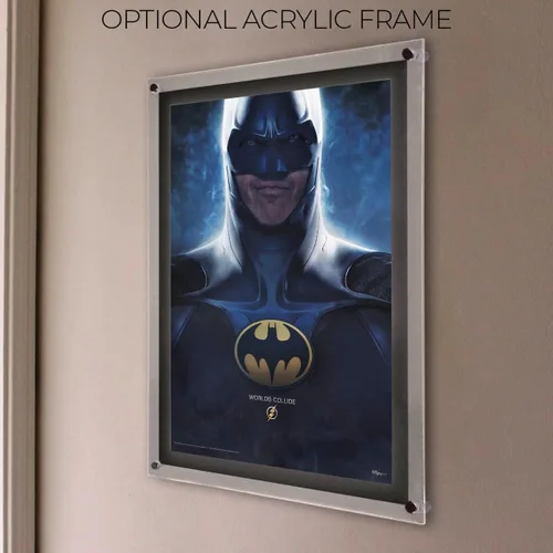 Miniatura 6 de MIGHTYPRINT DC Comics - The Flash - Michael Keaton Batman Worlds Collide - Arte de pared duradero de 17 x 24 pulgadas, no hecho de papel