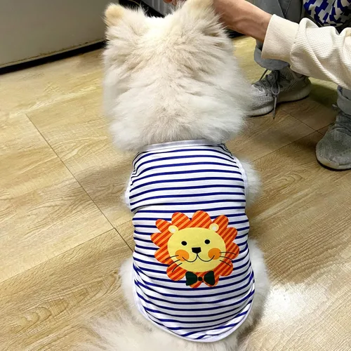 Miniatura 2 de Paquete de 4 camisetas sin mangas de verano para gatos y perros, suaves y transpirables, para perros y gatos pequeños y medianos