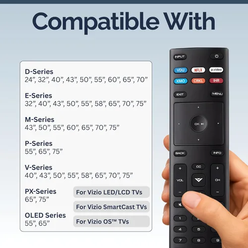 Miniatura 3 de XRT136 Vizio Smart TV Remoto Reemplazo – Fácil configuración, infrarrojo, teclas de acceso directo, control remoto universal para televisores