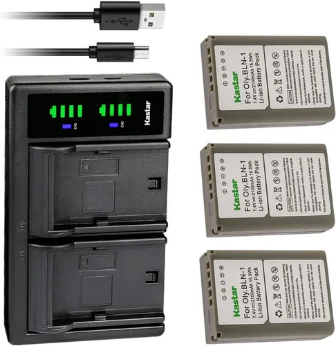 Miniatura 6 de Kastar Reemplazo del cargador de batería USB BLN-1 LTD2 completamente decodificado para batería Olympus BLN-1 BLN1, cargador BCN-1, M-D E-M1, OM-D