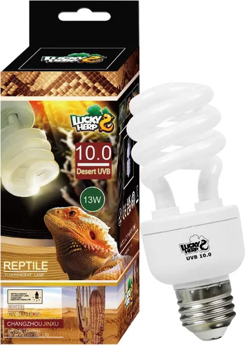 Miniatura 8 de LUCKY HERP Bombilla de Luz Compacta Fluorescente UVA UVB para Reptiles del Desierto 10.0 26W