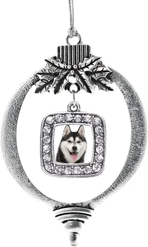 Miniatura 121 de Inspired Silver - Nana púrpura - Adorno de Navidad plateado - Adorno cuadrado para árbol de Navidad con circonita cúbica - Decoración colgante