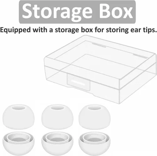 Miniatura 3 de Almohadillas de repuesto para AirPods Pro, JNSA Air Pods Pro Covers Air Pods Pro, almohadillas de silicona para los oídos, 3 pares, tamaño mediano
