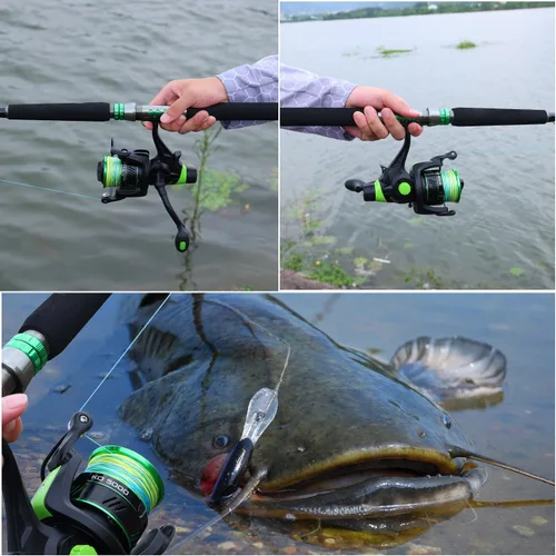 Miniatura 9 de Sougayilang Catfish & Inshore Spinning Combo – 30LB Drag, 4.7:1, 13+1 Bearings, 2-Piece Medium Heavy Rod for Catfish, Striper, Redfish, Carp