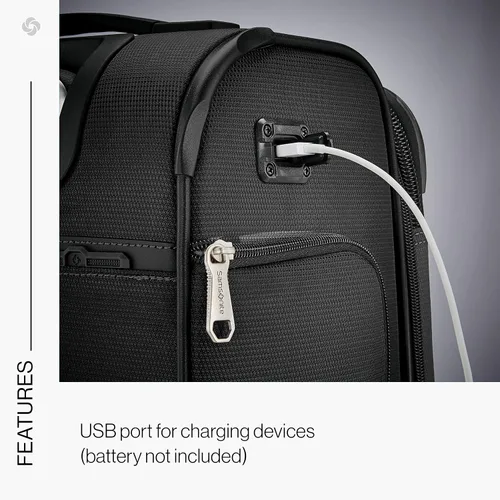 Miniatura 5 de Samsonite Solyte DLX Softside - Equipaje extensible con ruedas giratorias, Negro (Midnight black)), 123567-1548