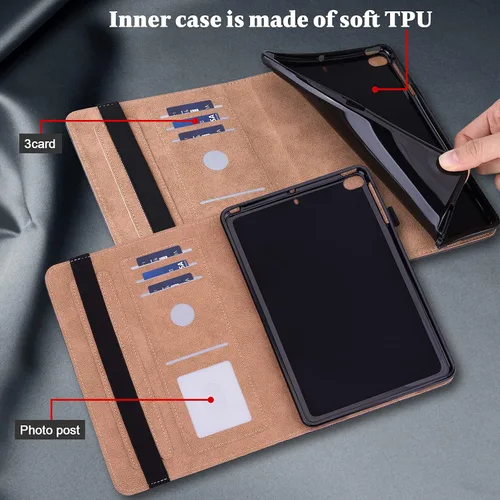 Miniatura 5 de ALILANG Funda para Xiaomi Pad 7/Pad 7 Pro de 11.2 pulgadas 2024 con soporte para bolígrafo y múltiples ángulos de visión, funda de piel sintética