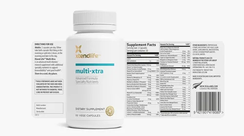 Miniatura 4 de Xtend-Life, Multi-Xtra, multivitamínico avanzado y suplemento mineral para mujeres, hombres y niños – 42 vitaminas, minerales, antioxidantes