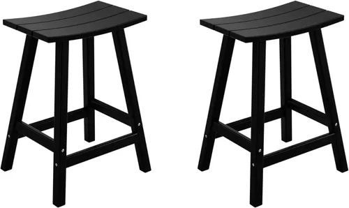 Miniatura 57 de WestinTrends Malibu - Juego de 2 taburetes para sillín para exteriores/patio, 24 alturas, color rojo