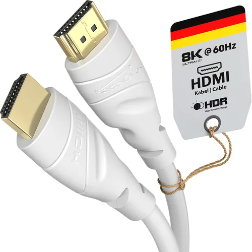 Miniatura 10 de KabelDirekt – Cable HDMI 8K / 4K – 0.5 pies y más cables HDMI (0.5 pies–75 pies) – Cable HDMI de ingeniería alemana – Soporta 10K/8K@60Hz/4K@120Hz