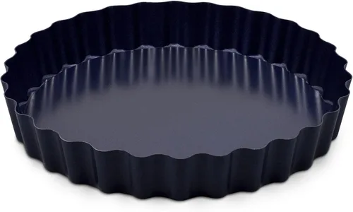 Zyliss E980197 - Lata antiadherente de base suelta | 9.8 in/10 pulgadas | Acero al carbono | Azul oscuro | Lata para pasteles, molde para