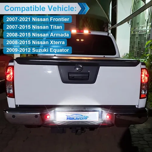 Miniatura 7 de Conjunto de lámparas LED para placa de matrícula con tubo de neón OLED rojo compatible con Frontier 2007-2021, Armada Xterra 2008-2015, Titan Suzuki
